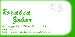 rozalia zakar business card